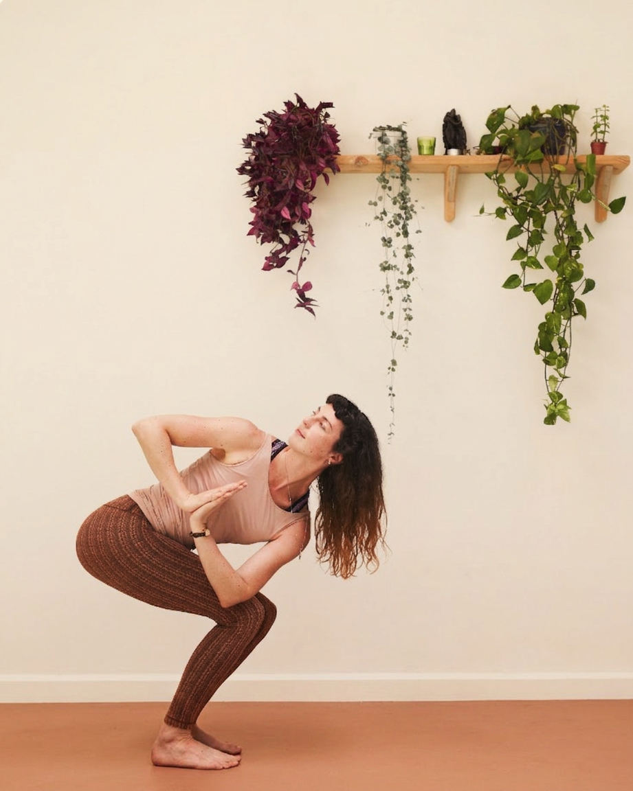 Joelle leading a yoga class